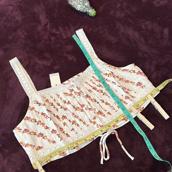 Aeropostale lace & ribbon trim cami / corset / crop top CUTE AF - Picture 8 of 8